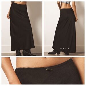 NWT Anthro Black Slip Skirt
